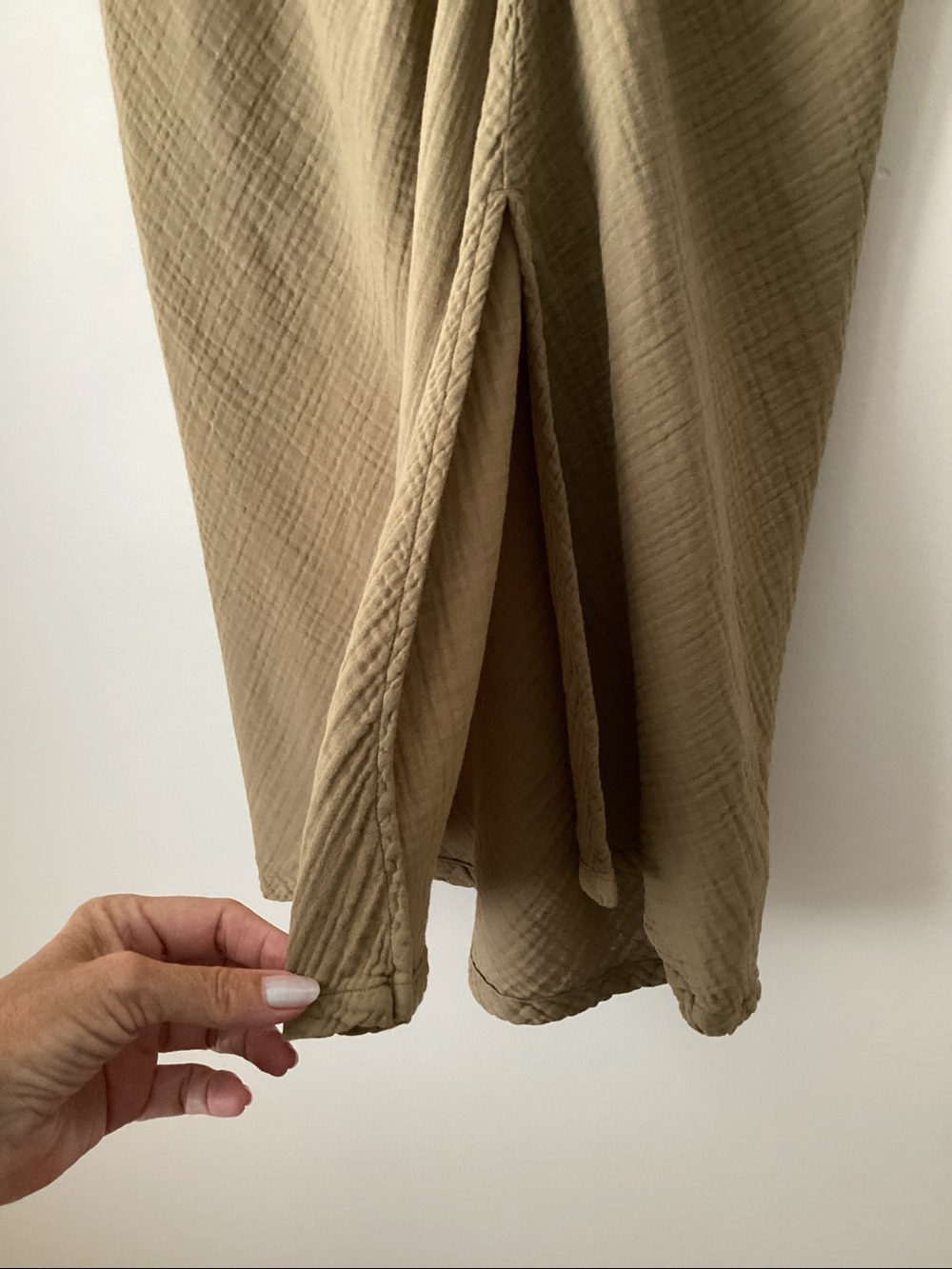 Xirena Cotton Midi Skirt Light Olive Green Large - Picture 3 of 6